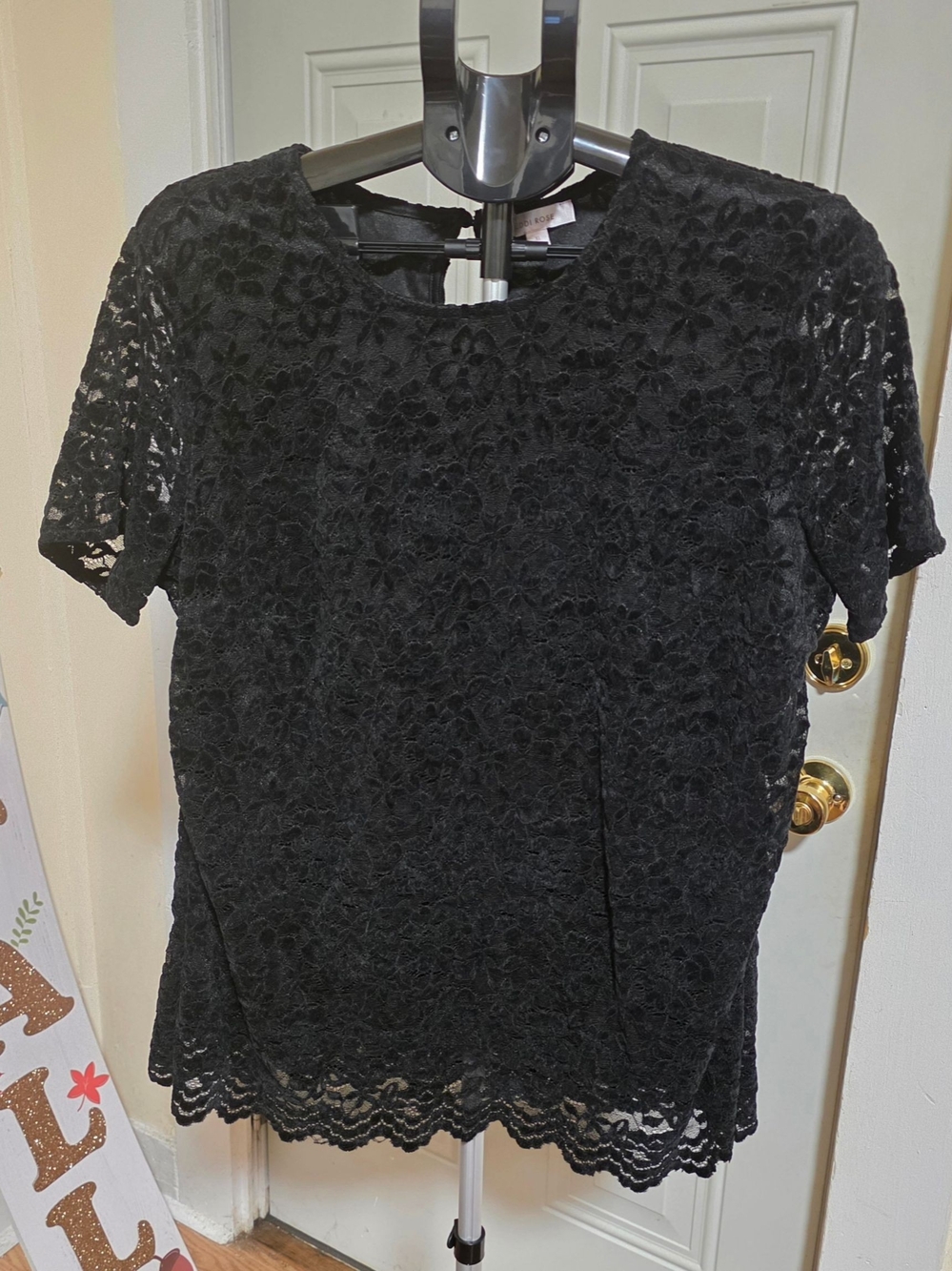 Teddi Rose Black Lace Blouse | Size XL